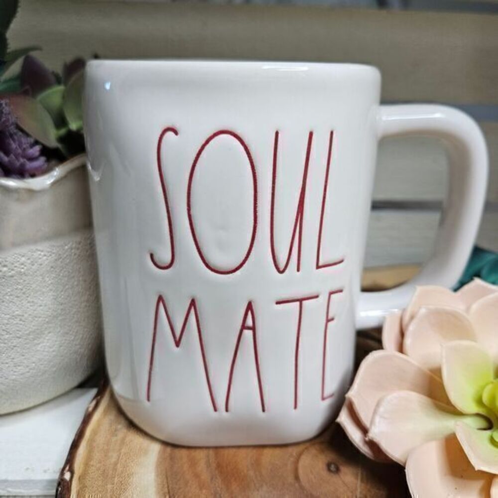 Rae Dunn CRAZY IN LOVE, BAE, SOUL MATE Artisan Magenta Love Set of 3 Mugs NEW - Picture 11 of 14